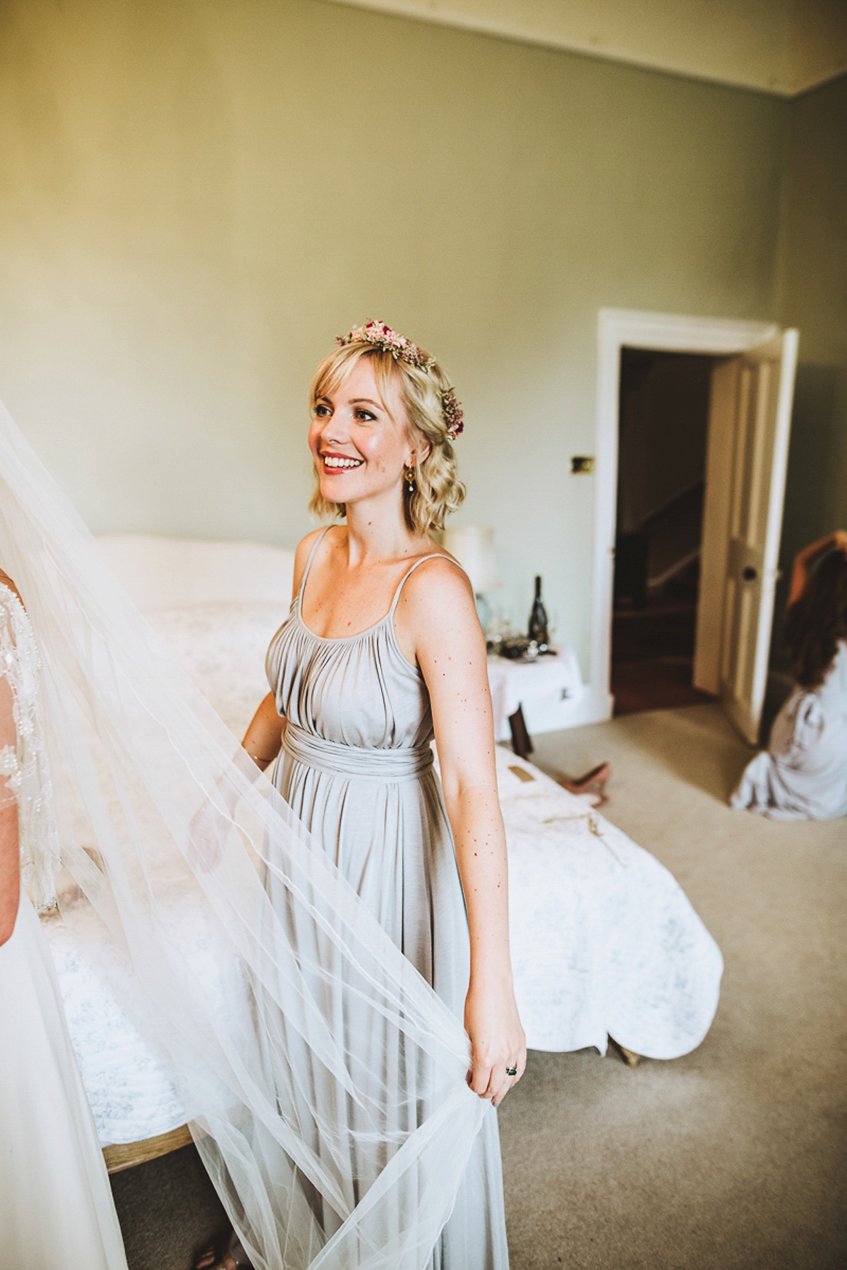 Emily wore Tilly by Jenny Packham for her woodland folklore inspired Summer wedding at Pennard House in Somerset. Captured by Frankee Victoria Photography.