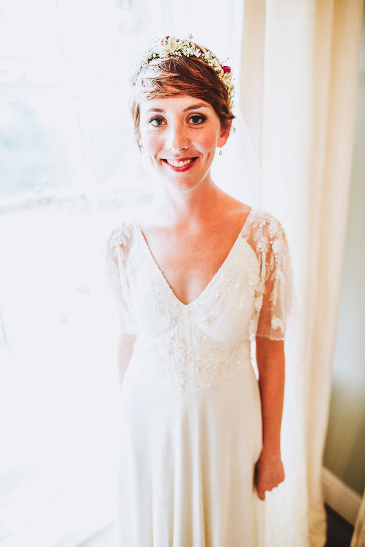 Emily wore Tilly by Jenny Packham for her woodland folklore inspired Summer wedding at Pennard House in Somerset. Captured by Frankee Victoria Photography.