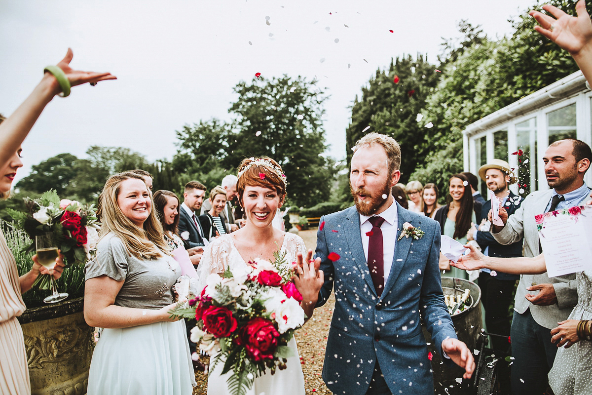 Emily wore Tilly by Jenny Packham for her woodland folklore inspired Summer wedding at Pennard House in Somerset. Captured by Frankee Victoria Photography.