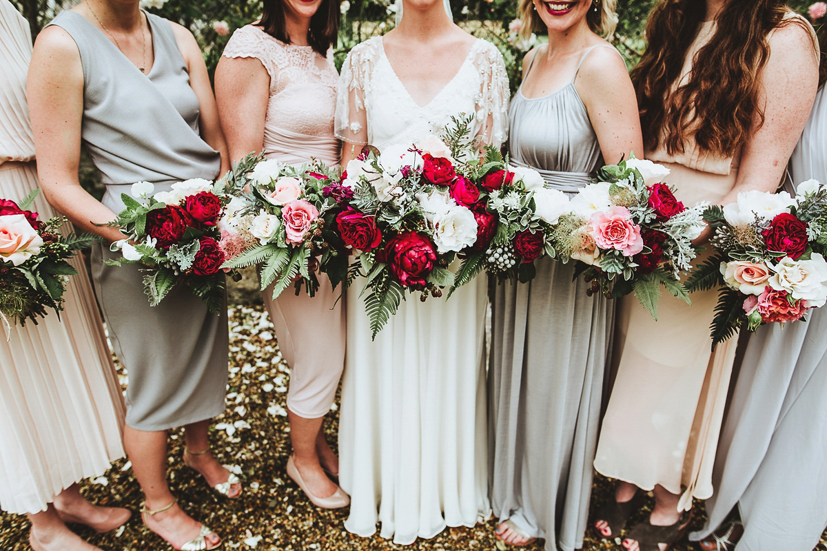 Emily wore Tilly by Jenny Packham for her woodland folklore inspired Summer wedding at Pennard House in Somerset. Captured by Frankee Victoria Photography.