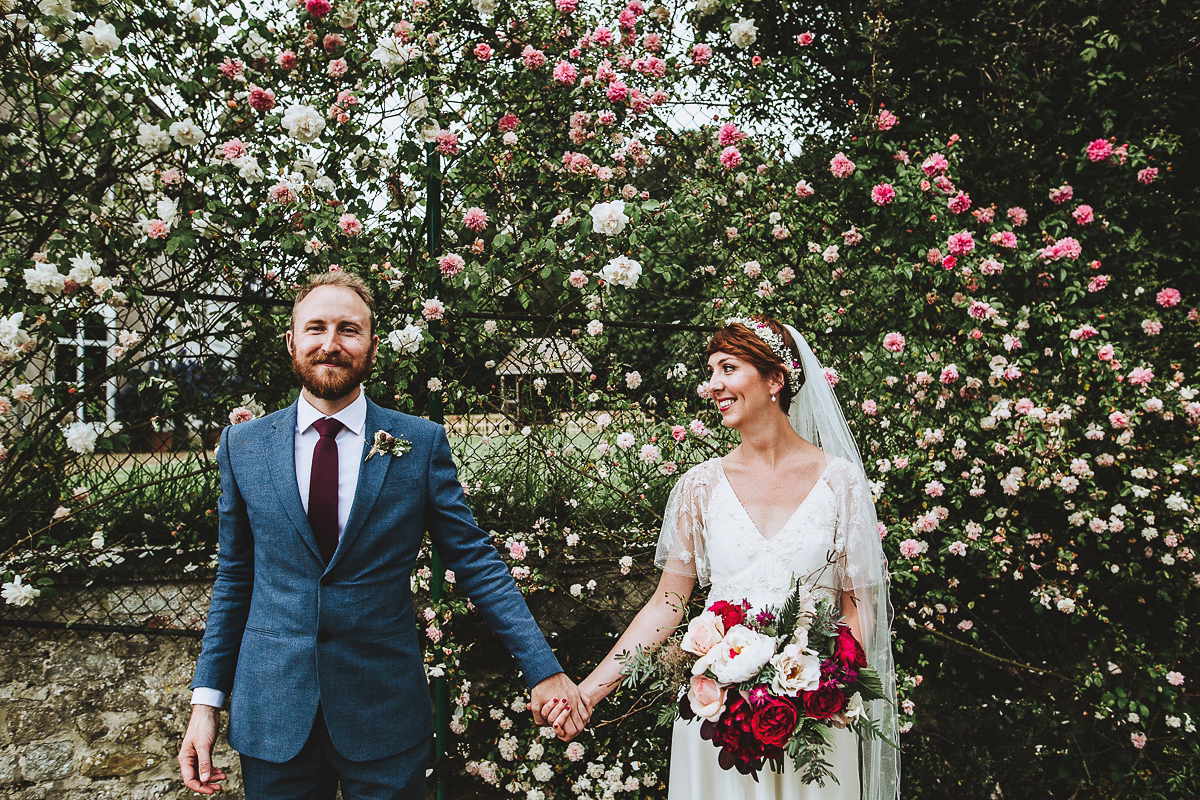 Emily wore Tilly by Jenny Packham for her woodland folklore inspired Summer wedding at Pennard House in Somerset. Captured by Frankee Victoria Photography.