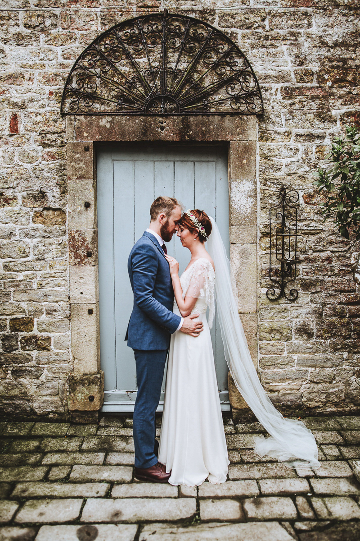 Emily wore Tilly by Jenny Packham for her woodland folklore inspired Summer wedding at Pennard House in Somerset. Captured by Frankee Victoria Photography.