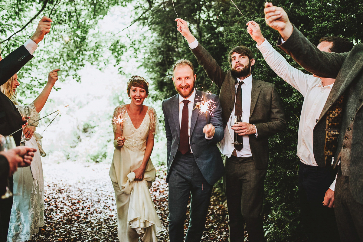 Emily wore Tilly by Jenny Packham for her woodland folklore inspired Summer wedding at Pennard House in Somerset. Captured by Frankee Victoria Photography.