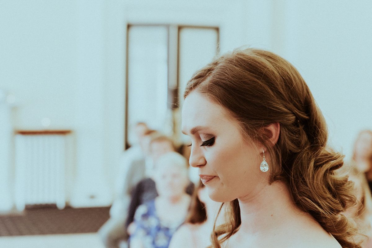 Bride Amy wore a Grace Loves Lace gown for her chic, city wedding in Leeds. Photography by Shutter Go Click.