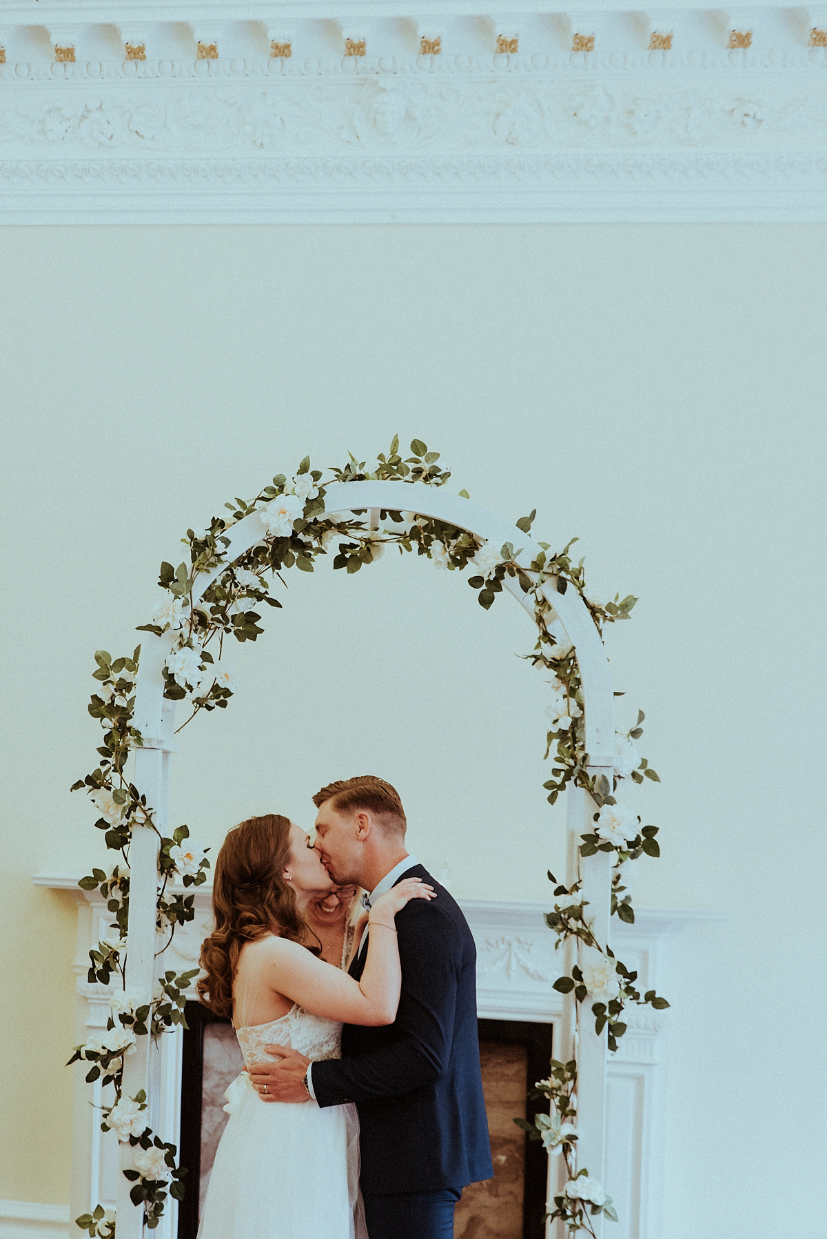 Bride Amy wore a Grace Loves Lace gown for her chic, city wedding in Leeds. Photography by Shutter Go Click.