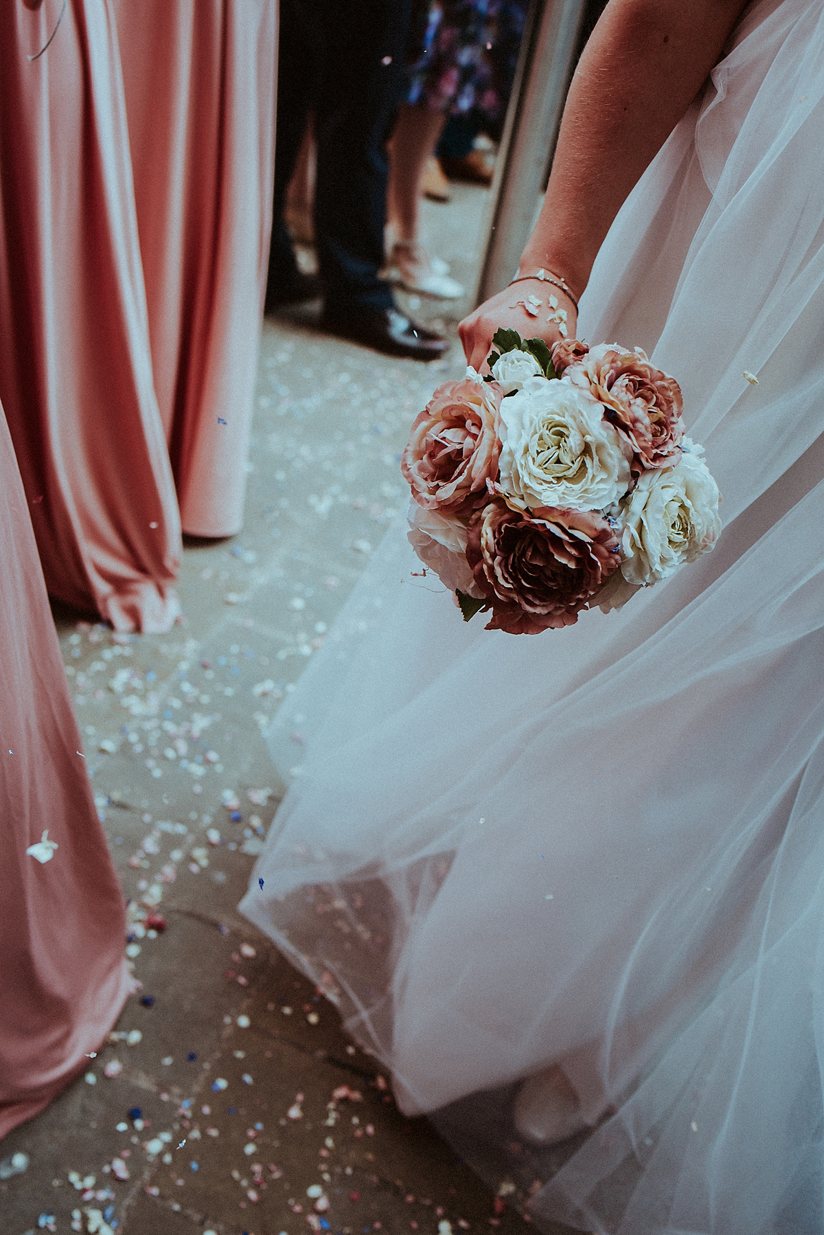 Bride Amy wore a Grace Loves Lace gown for her chic, city wedding in Leeds. Photography by Shutter Go Click.