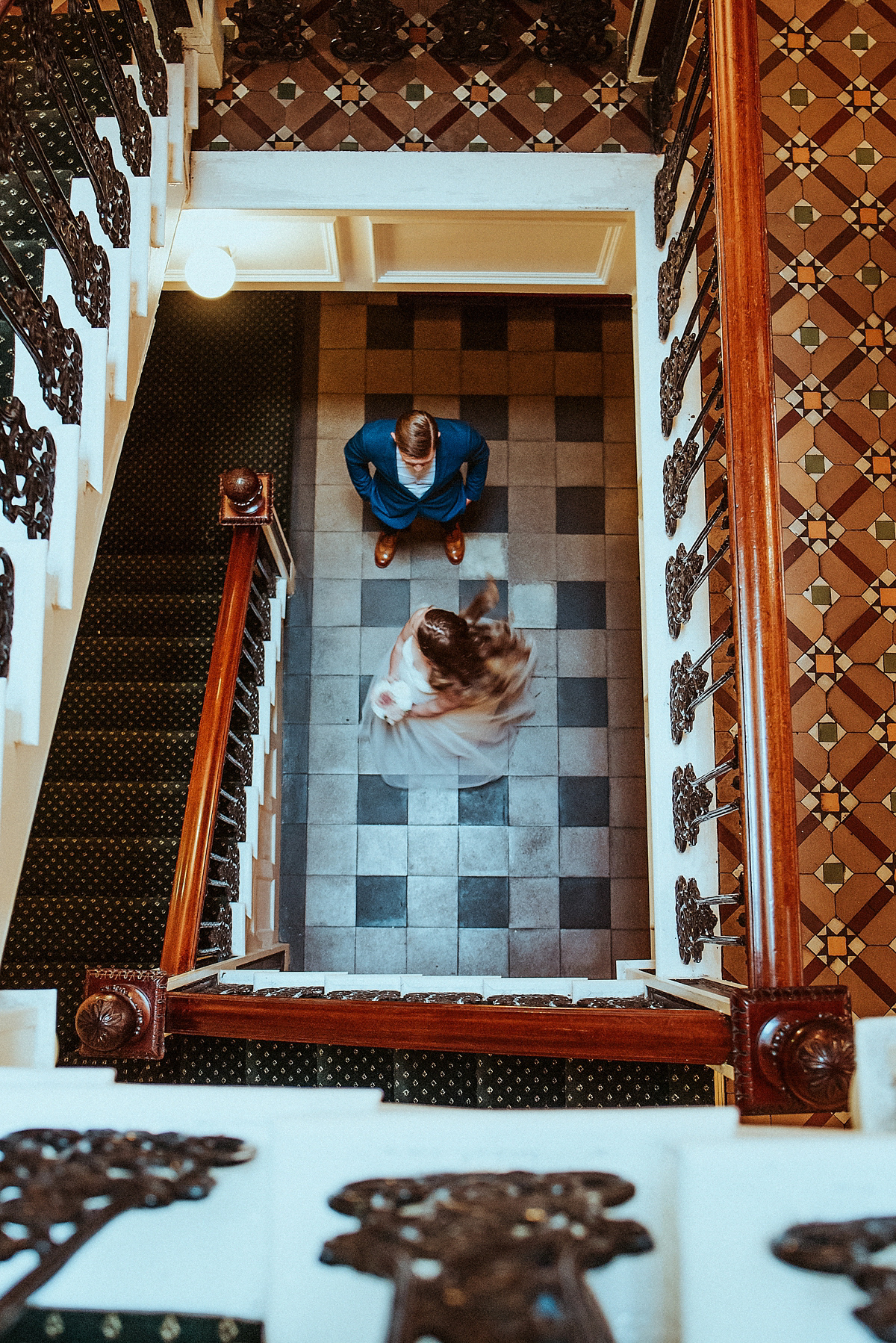 Bride Amy wore a Grace Loves Lace gown for her chic, city wedding in Leeds. Photography by Shutter Go Click.