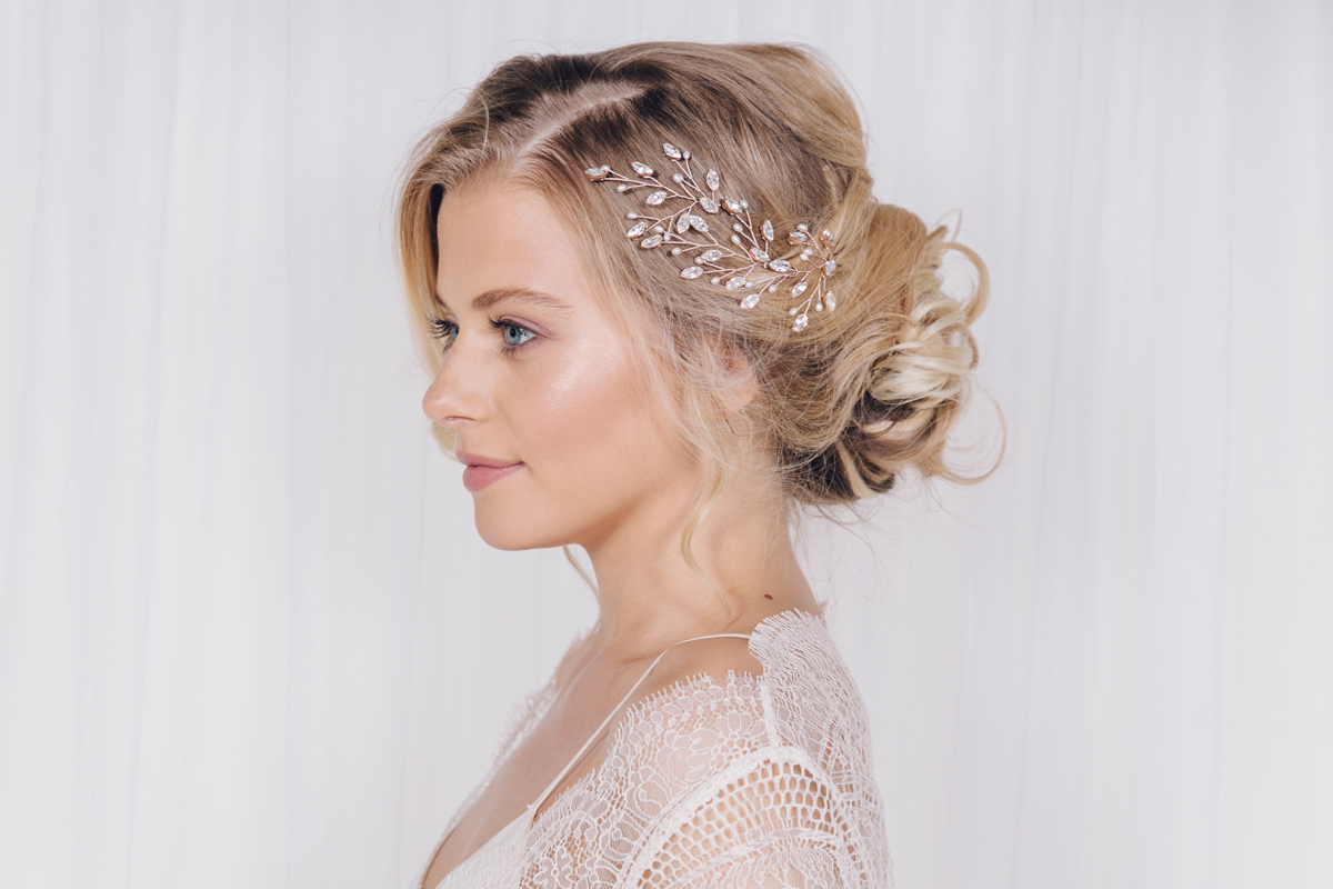 Wild Rose - The luxurious 2017 bridal accessories collection of hair vines, headpieces and hair pins, by Debbie Carlisle.