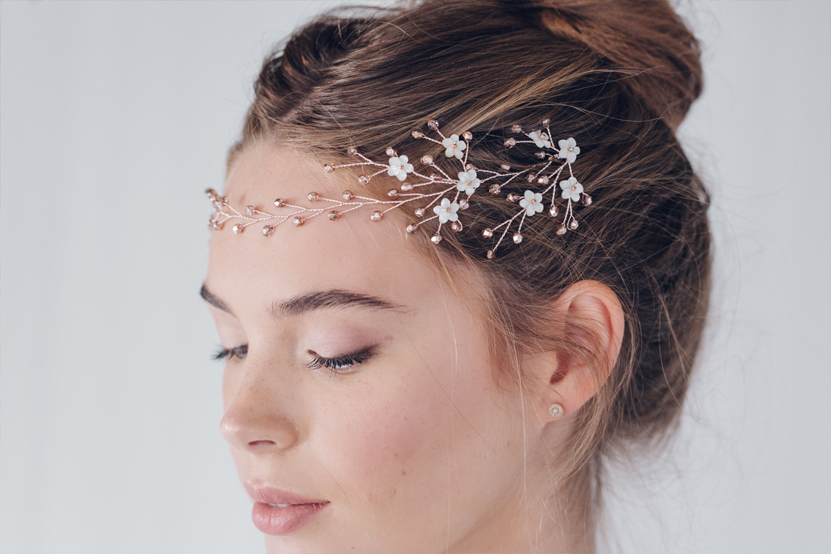 Wild Rose - The luxurious 2017 bridal accessories collection of hair vines, headpieces and hair pins, by Debbie Carlisle.