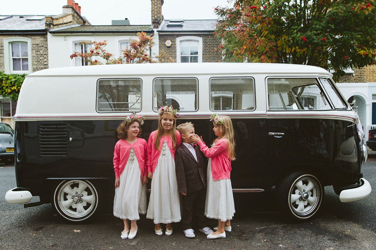 Lovely bride Claire wore a 1930's vintage wedding gown for her eco friendly and ethical wedding in London. Captured by Babb Photography.