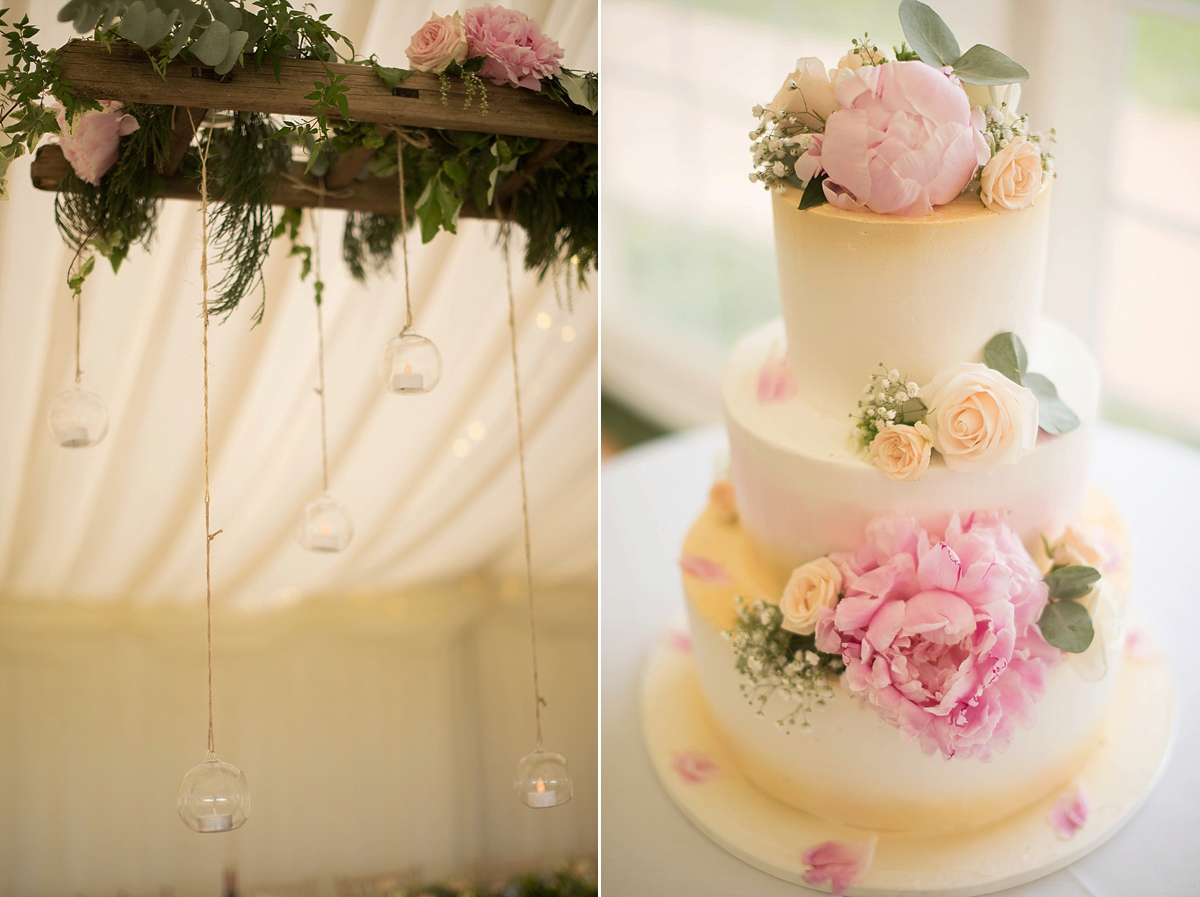 Wedding stationery and illusrator Isabel of Bel & Bee wore an Essense of Australia gown for her English country wedding full of charm. Images by Faye Cornhill.