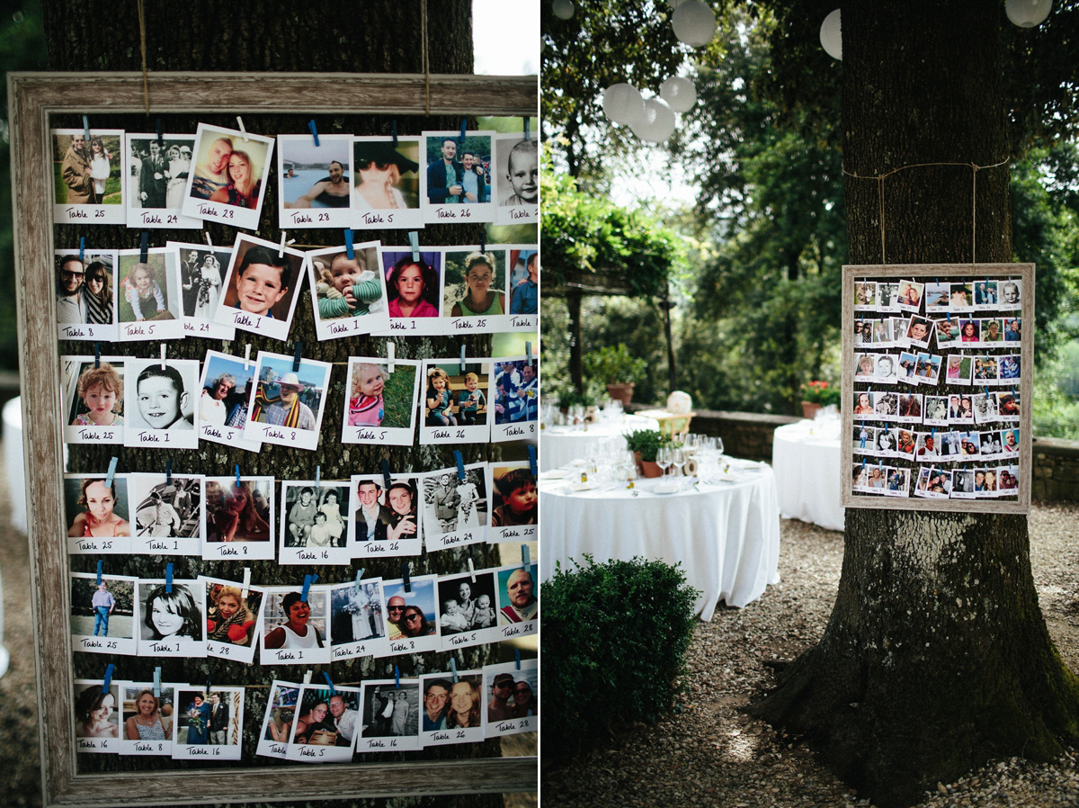 Bride Lucy wore a gold floral Vera Wang gown for her romantic outdoor wedding in the Italian countryside. Images captured by Claudia Rose Carter.