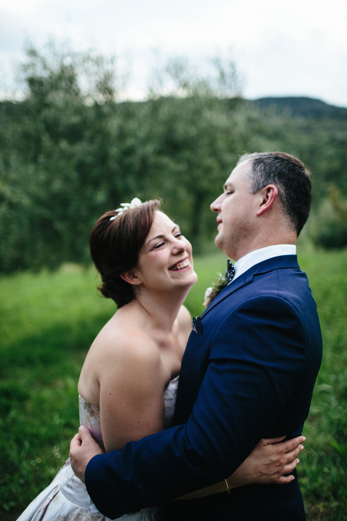 Bride Lucy wore a gold floral Vera Wang gown for her romantic outdoor wedding in the Italian countryside. Images captured by Claudia Rose Carter.