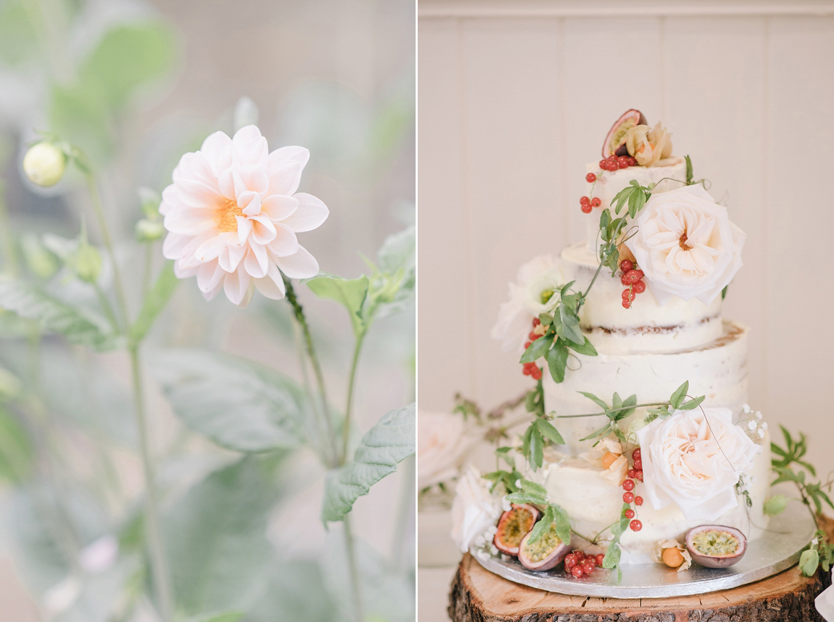 Dani wore a Justin Alexander gown for her relaxed and romantic English country wedding. Fine art film photography by Georgina Harrison.