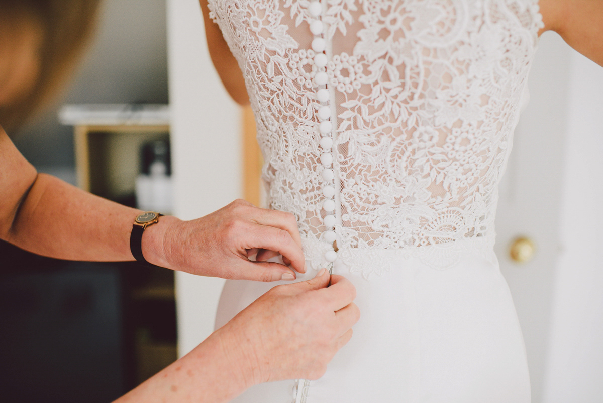 Bride Nina wore a Sincerity gown for her rustic and handmade Spring country barn wedding. Photography by Roberta Matis. Bride Nina wore a Sincerity gown for her rustic and handmade Spring country barn wedding. Photography by Roberta Matis.