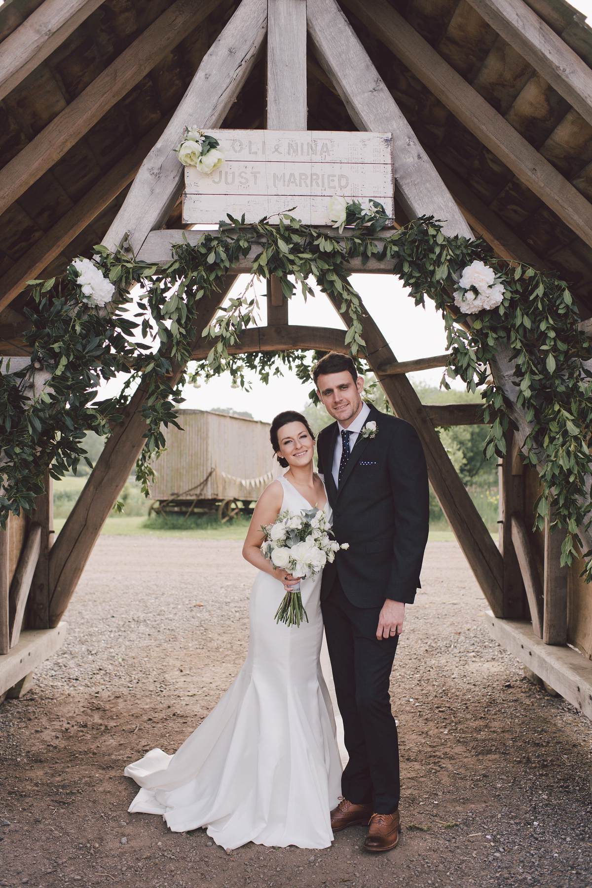 Bride Nina wore a Sincerity gown for her rustic and handmade Spring country barn wedding. Photography by Roberta Matis. Bride Nina wore a Sincerity gown for her rustic and handmade Spring country barn wedding. Photography by Roberta Matis.