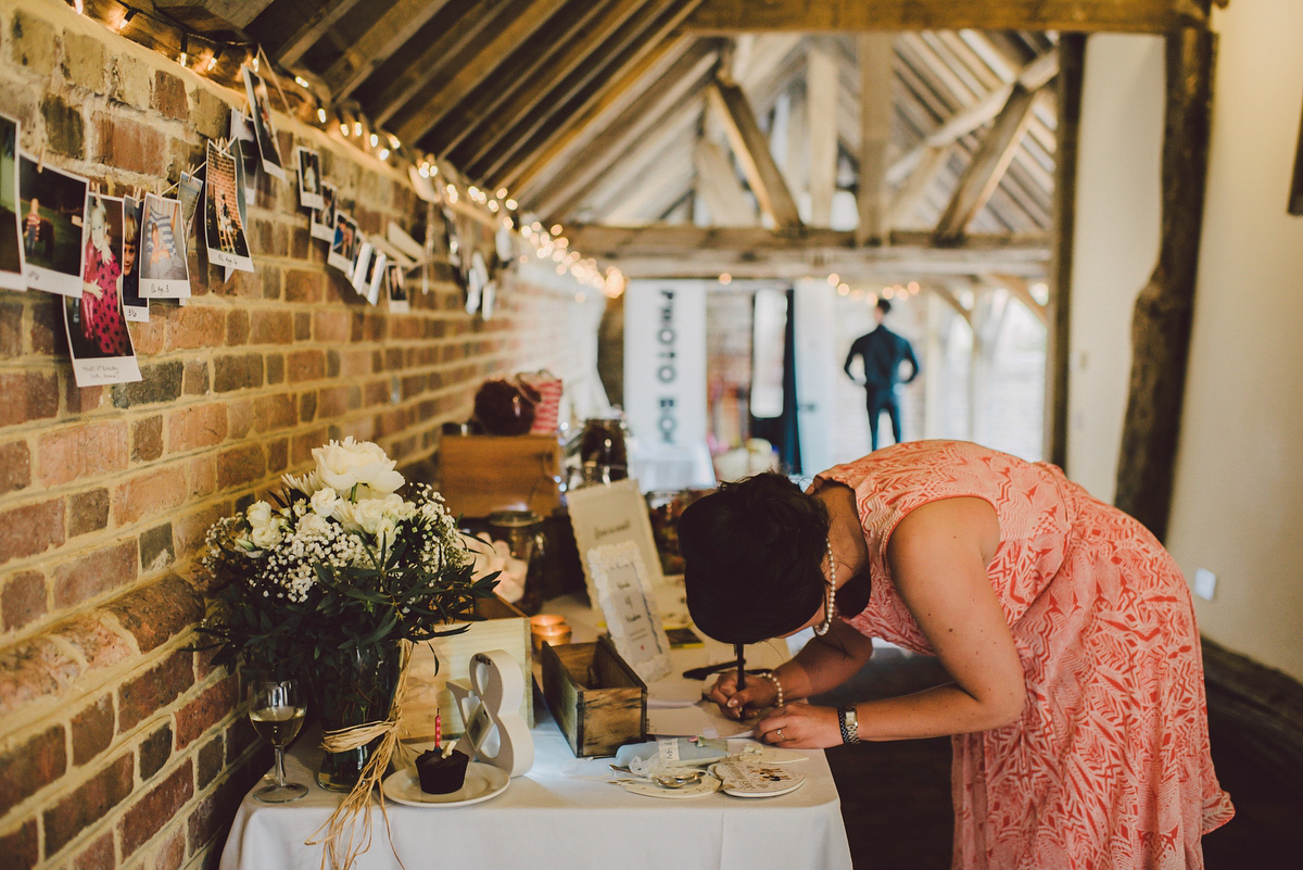 Bride Nina wore a Sincerity gown for her rustic and handmade Spring country barn wedding. Photography by Roberta Matis. Bride Nina wore a Sincerity gown for her rustic and handmade Spring country barn wedding. Photography by Roberta Matis.
