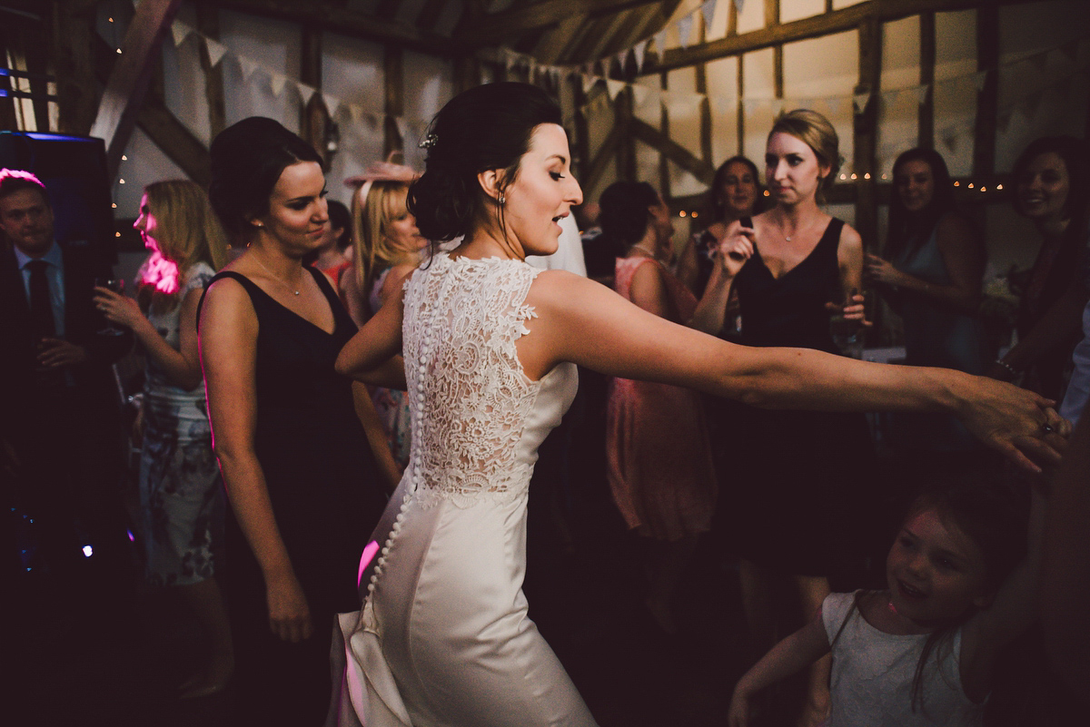 Bride Nina wore a Sincerity gown for her rustic and handmade Spring country barn wedding. Photography by Roberta Matis. Bride Nina wore a Sincerity gown for her rustic and handmade Spring country barn wedding. Photography by Roberta Matis.