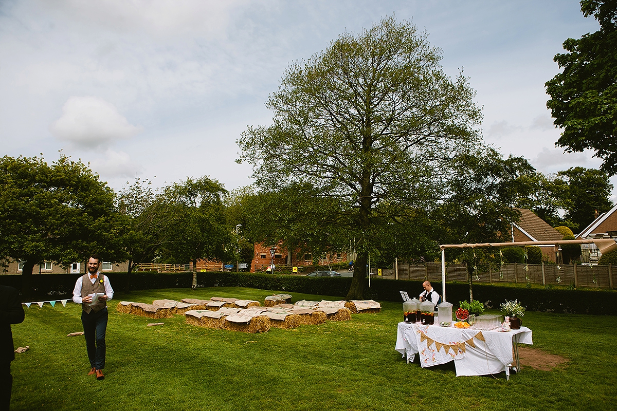 A 1940's vintage dress for a rustic, vegan, village hall wedding.