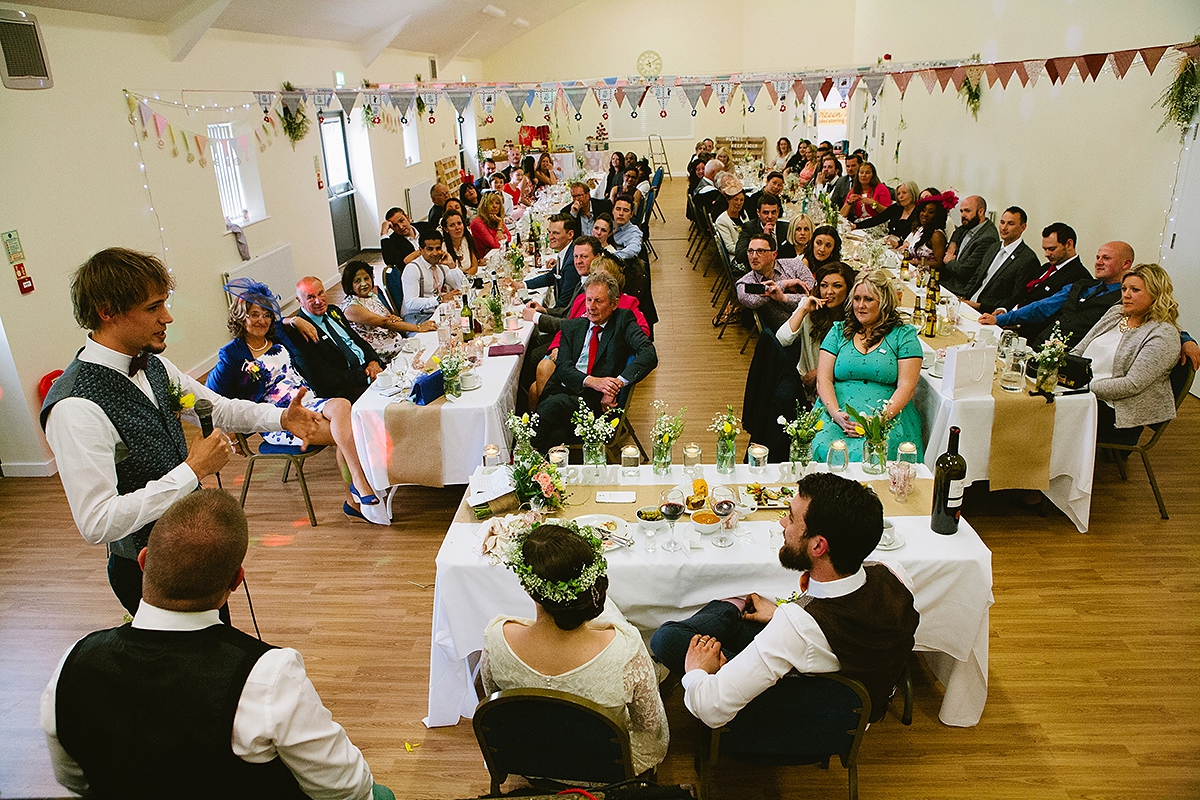 A 1940's vintage dress for a rustic, vegan, village hall wedding.