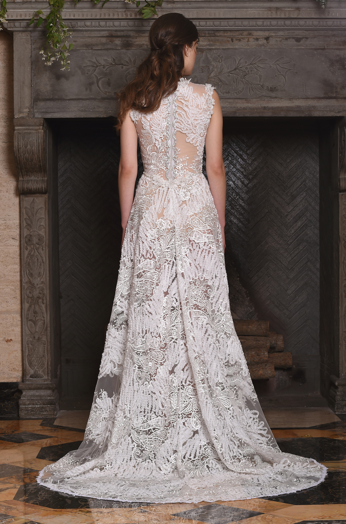 The Snow gown, from Claire Pettibone's 'The Four Seasons' bridal couture collection for 2017.