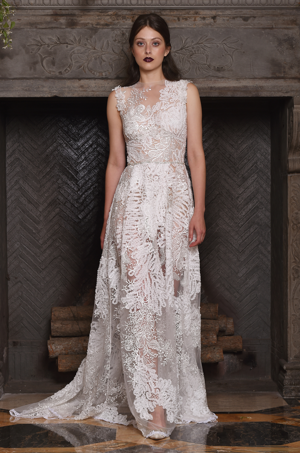 The Snow gown, from Claire Pettibone's 'The Four Seasons' bridal couture collection for 2017.