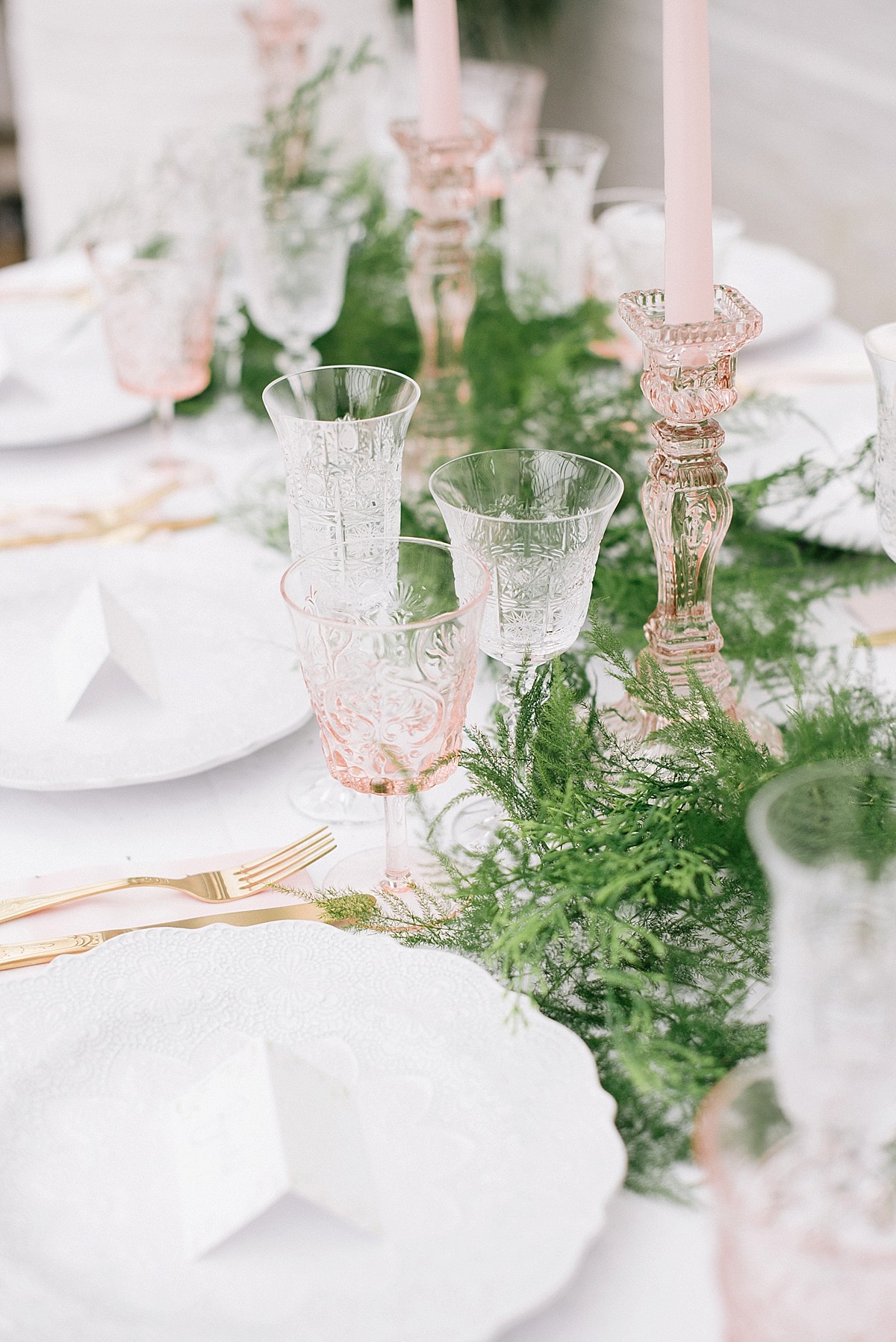 Leafy green, gold and ‘elegant luxe’ inspiration for brides. Shoot styling + concept by The Wedding Bazaar, film photography by Georgina Harrison.