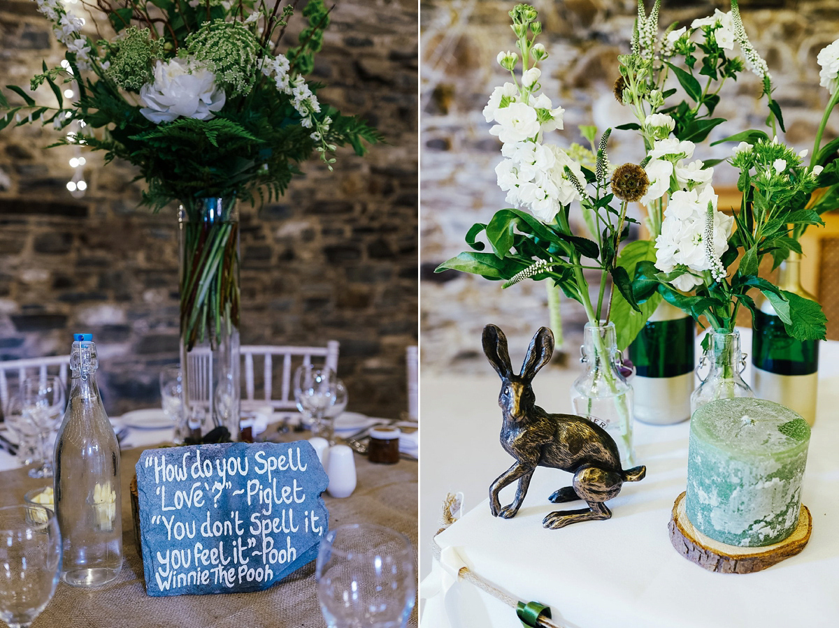 Beautiful bride Clare wore the Mariposa gown by Claire Pettibone for her laid back, fun and elegant Lake District Wedding. Photography by Lisa Aldersley.