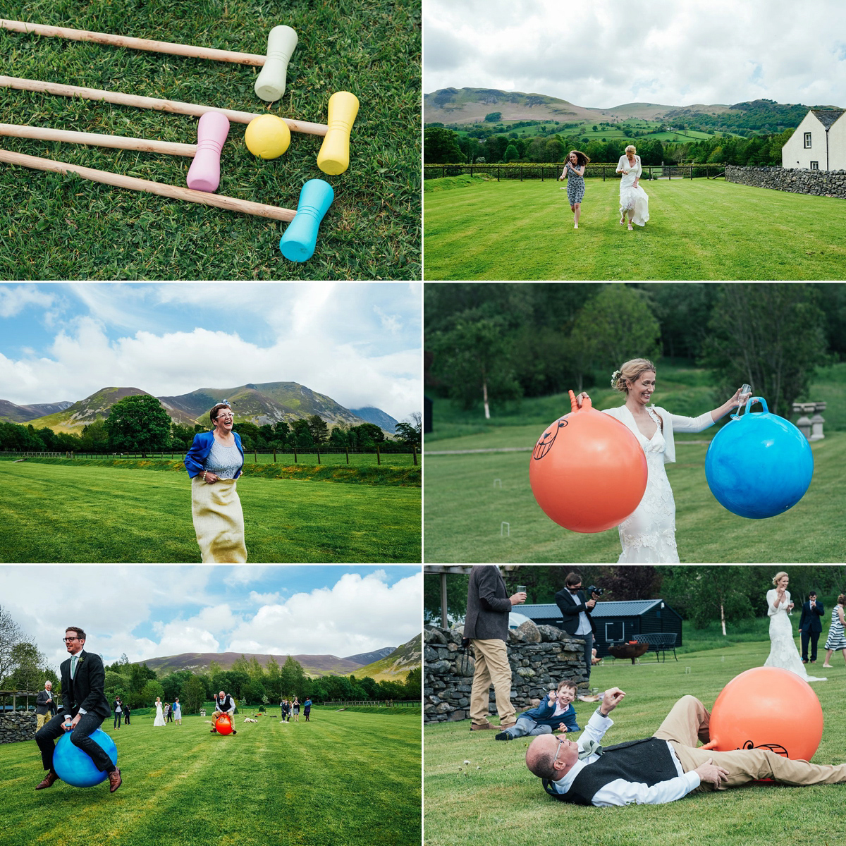 Beautiful bride Clare wore the Mariposa gown by Claire Pettibone for her laid back, fun and elegant Lake District Wedding. Photography by Lisa Aldersley.