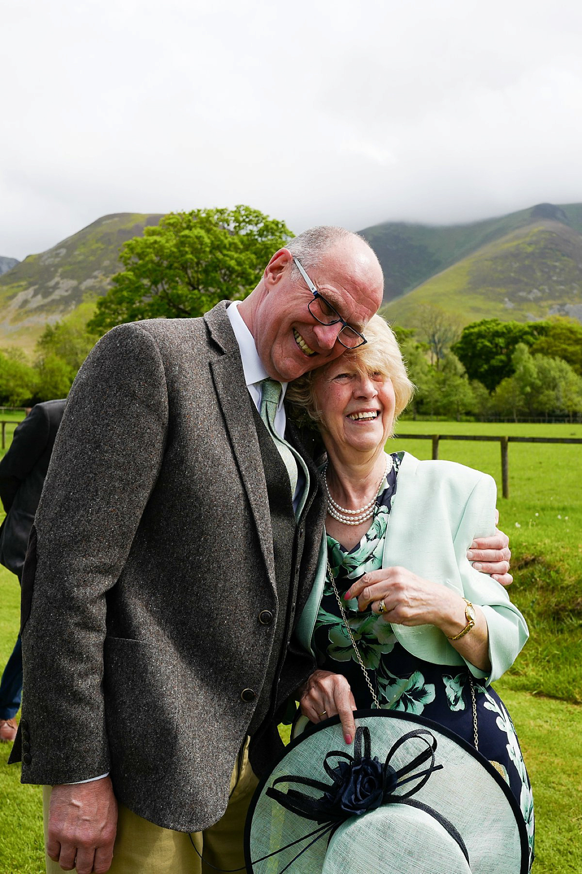 Beautiful bride Clare wore the Mariposa gown by Claire Pettibone for her laid back, fun and elegant Lake District Wedding. Photography by Lisa Aldersley.