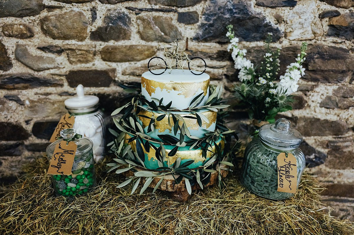 Beautiful bride Clare wore the Mariposa gown by Claire Pettibone for her laid back, fun and elegant Lake District Wedding. Photography by Lisa Aldersley.