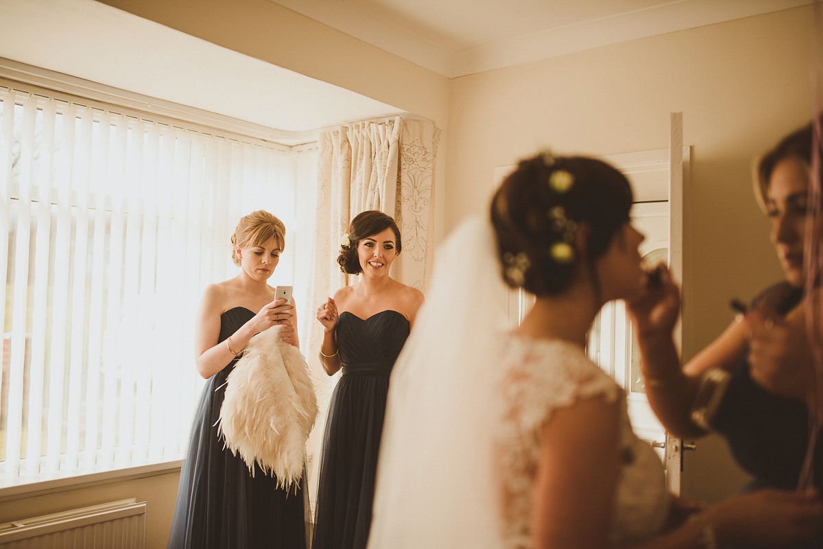 Bride Jade wore a Maggie Sottero gown for her romantic and elegant country house spring time wedding. Photography by Alexa Penberthy.