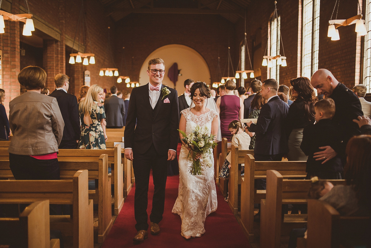 Bride Jade wore a Maggie Sottero gown for her romantic and elegant country house spring time wedding. Photography by Alexa Penberthy.