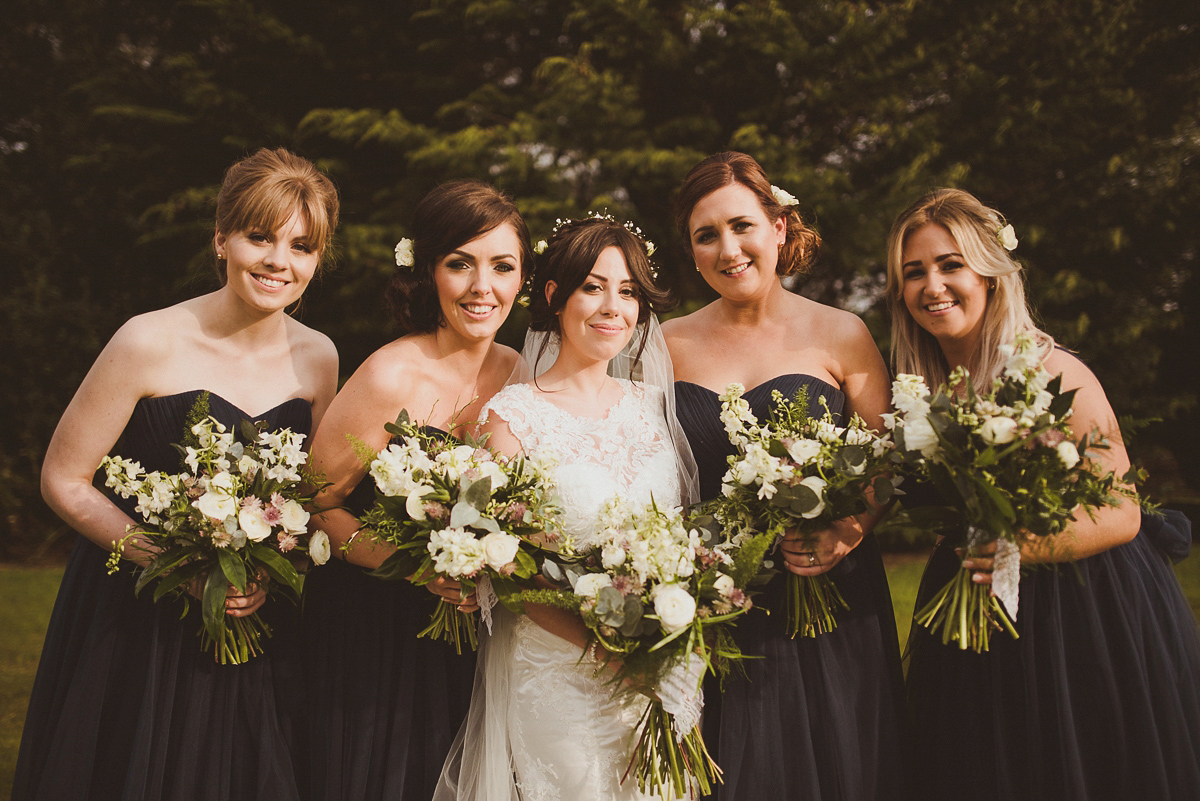 Bride Jade wore a Maggie Sottero gown for her romantic and elegant country house spring time wedding. Photography by Alexa Penberthy.