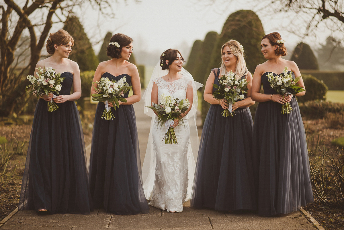 Bride Jade wore a Maggie Sottero gown for her romantic and elegant country house spring time wedding. Photography by Alexa Penberthy.