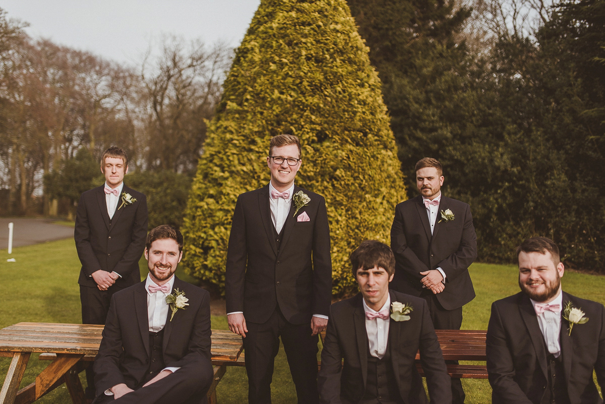 Bride Jade wore a Maggie Sottero gown for her romantic and elegant country house spring time wedding. Photography by Alexa Penberthy.