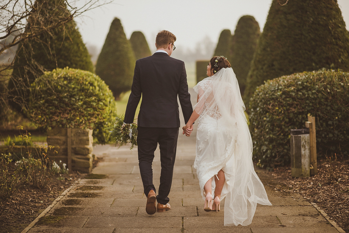 Bride Jade wore a Maggie Sottero gown for her romantic and elegant country house spring time wedding. Photography by Alexa Penberthy.