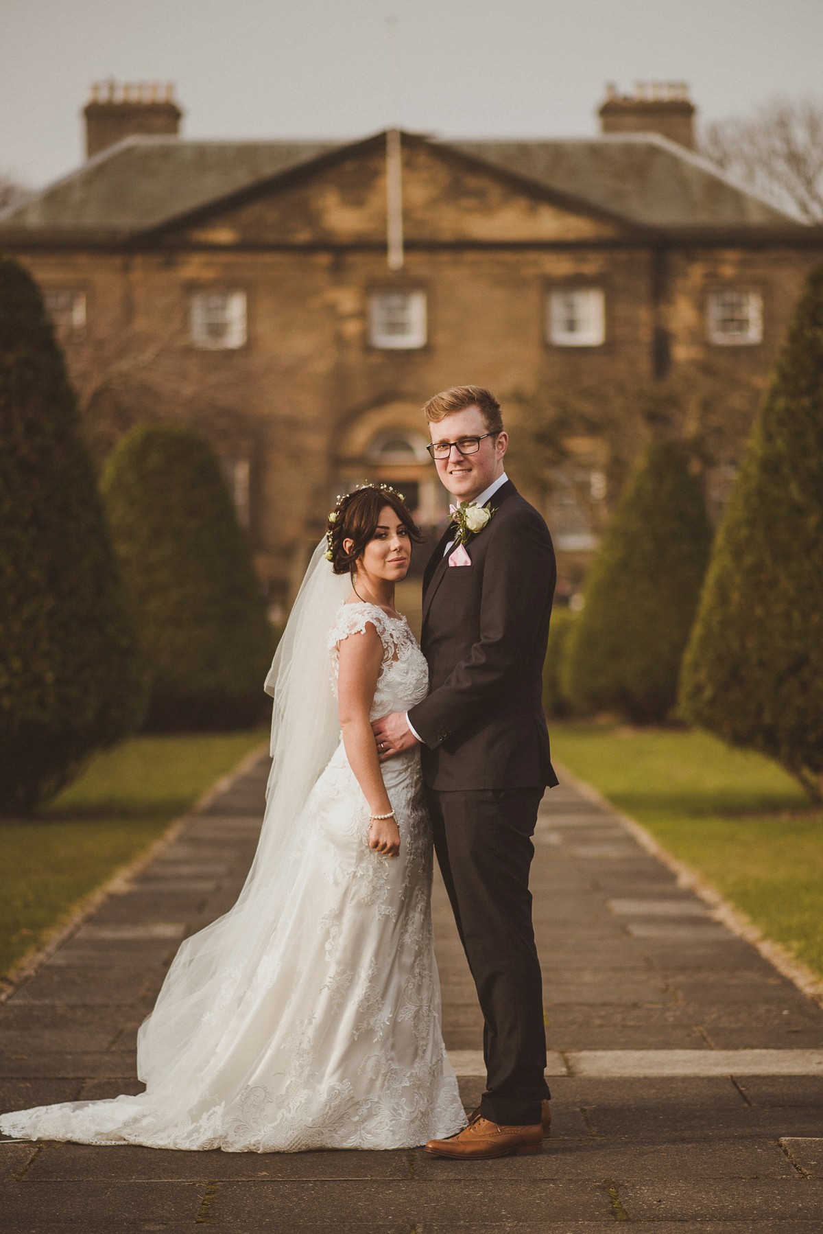 Bride Jade wore a Maggie Sottero gown for her romantic and elegant country house spring time wedding. Photography by Alexa Penberthy.