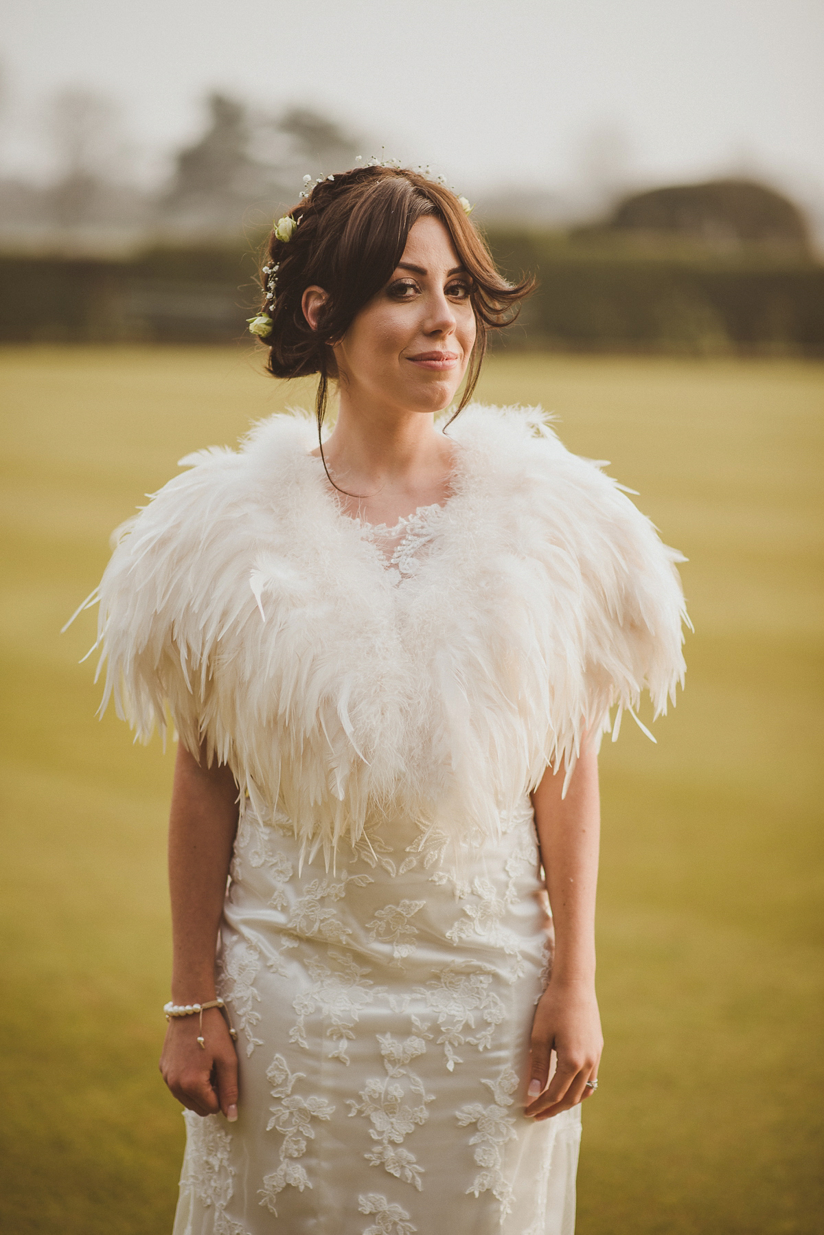 Bride Jade wore a Maggie Sottero gown for her romantic and elegant country house spring time wedding. Photography by Alexa Penberthy.