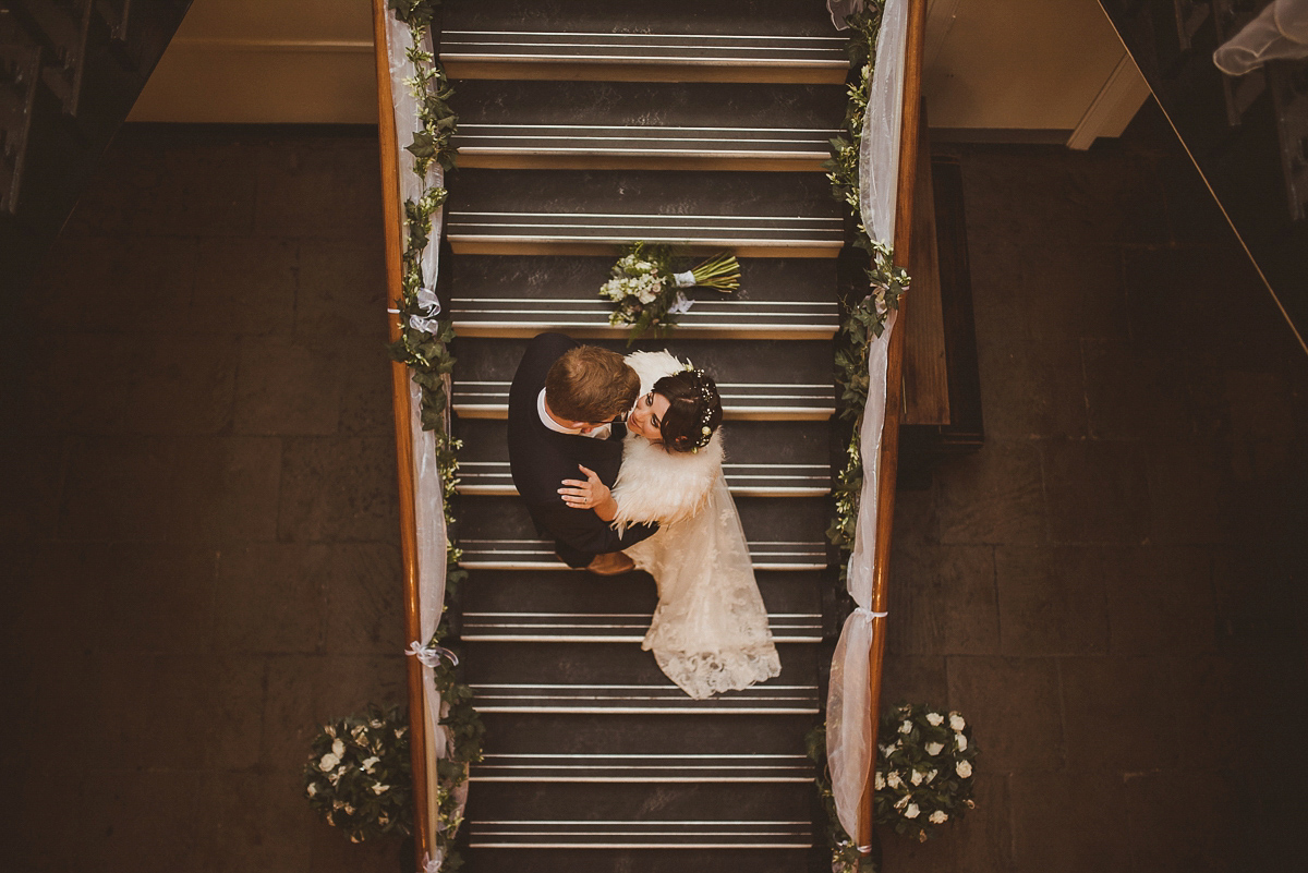 Bride Jade wore a Maggie Sottero gown for her romantic and elegant country house spring time wedding. Photography by Alexa Penberthy.