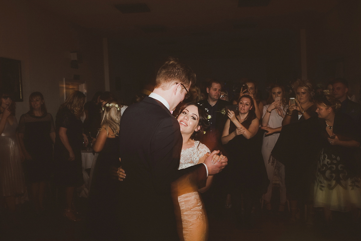 Bride Jade wore a Maggie Sottero gown for her romantic and elegant country house spring time wedding. Photography by Alexa Penberthy.