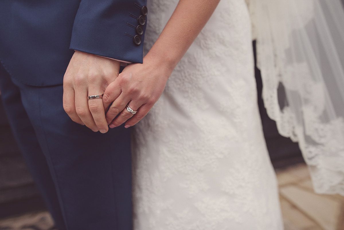 Florist Joanne of Joanne Truby Floral Design wore Stewart Parvin to marry her beau Steve by the sea in Whitstable. Photography by Rebecca Douglas.