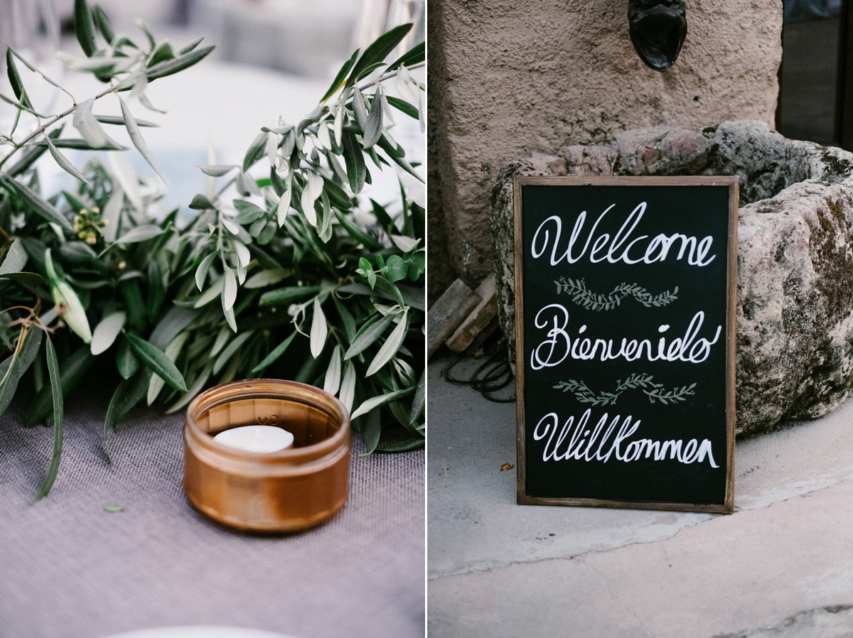 Bride Laura wears a bespoke wedding dress by Wilden Bride for her elegant destination wedding in Spain. Photography by Claudia Rose Carter.