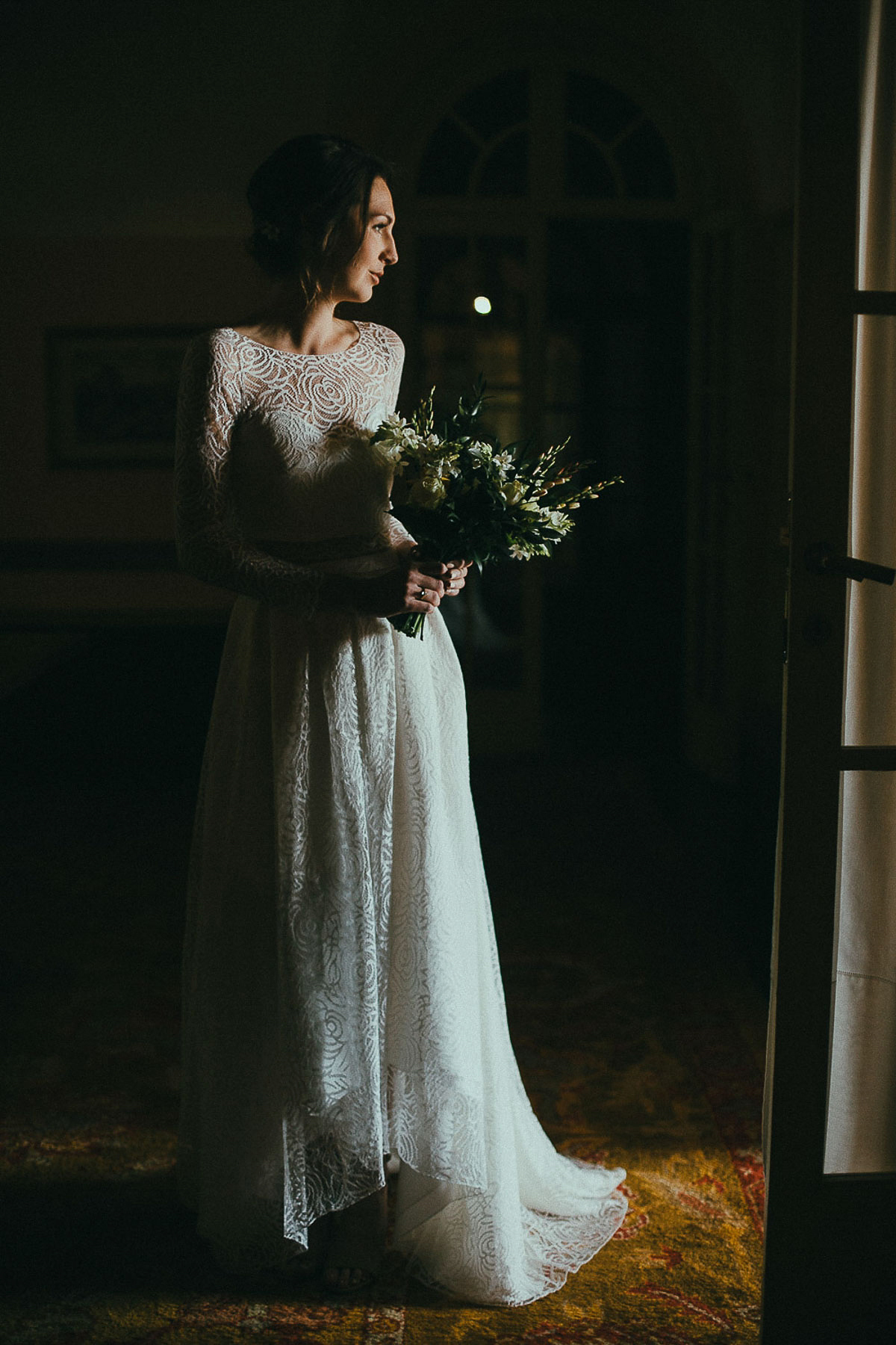 Rebecca wore bridal separates by Rime Arodaky for her glamorous Italian wedding. Images by Lato Photography.