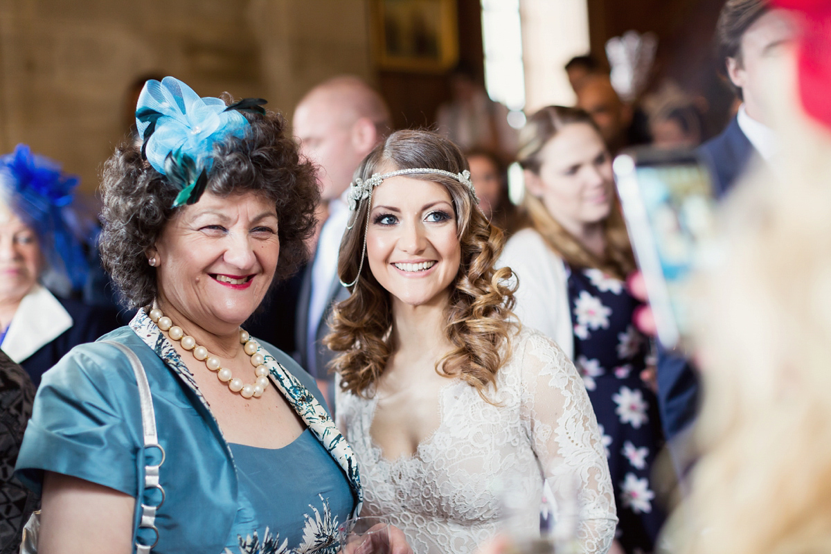 Bride Lisa wore a Claire Pettibone gown for her ethereal, elegant, rustic and vintage inspired wedding at Rowallan Castle in Scotland, Photography by Craig & Eva Sanders.