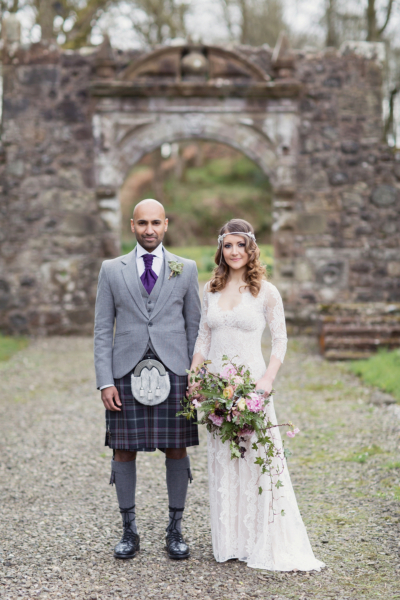 A Scottish, Springtime Fairytale Wedding for a Claire Pettibone Bride