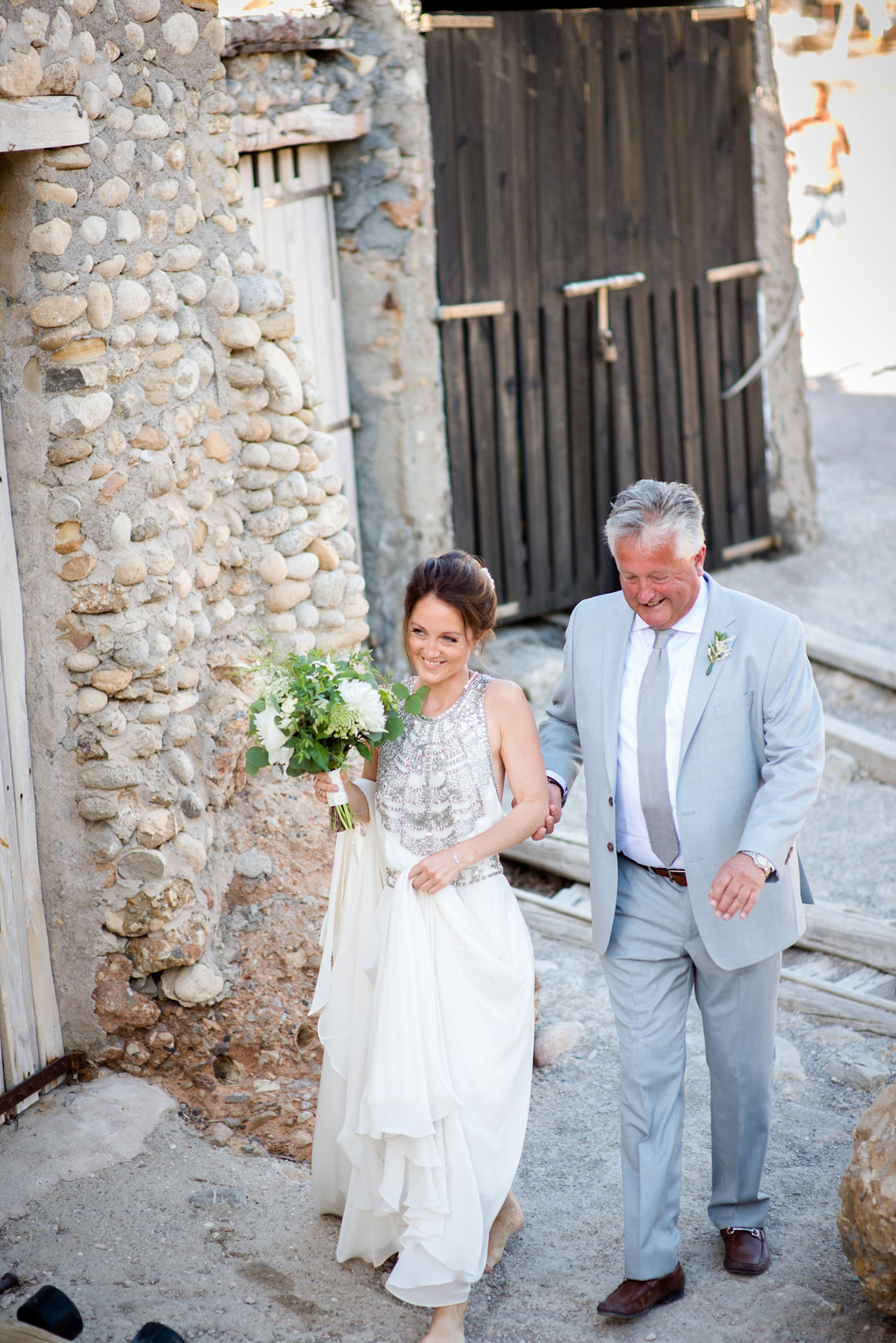 Leanne wore the Cleopatra gown by Amanda Wakeley for her spiritual and nature inspired wedding on the shores of Ibiza. Photography by Gypsy Westwood.