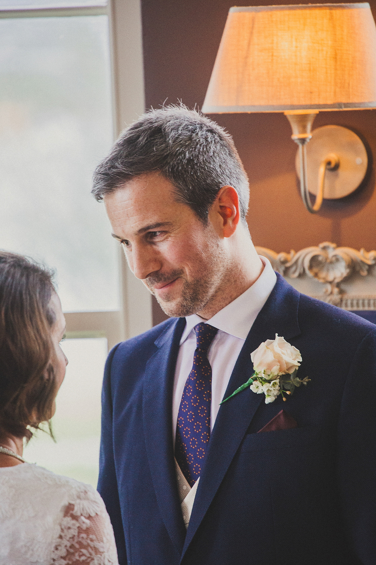 Ruth wore a Charlie Brear gown for her Spring wedding at Yorebridge House in Bainbridge, Yorkshire.