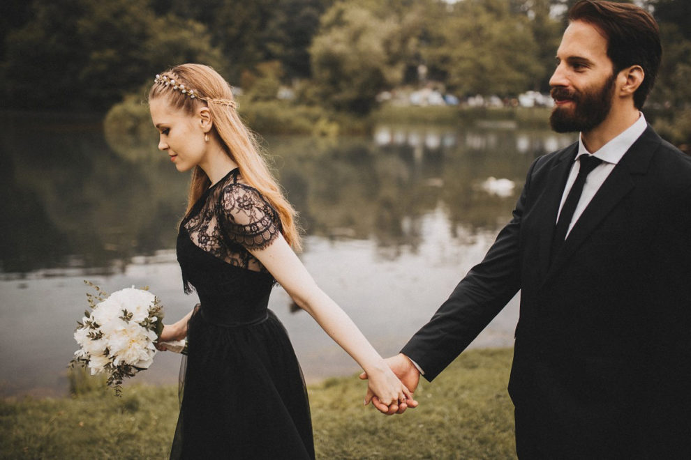An Alexandra Grecco Dress in Black Lace for a Nature and Minimalist Inspired Castle Wedding 2 wpid451609 black wedding dress 25