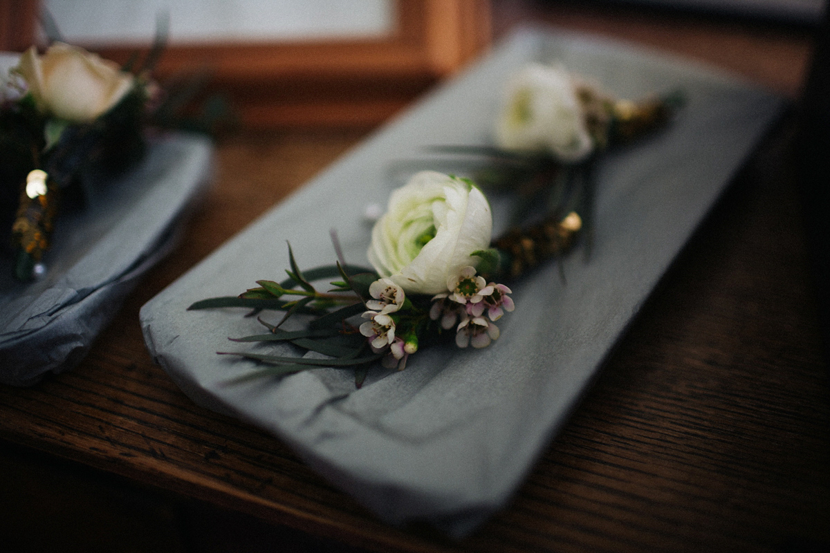 Zena and Tom's woodland glam inspired wedding was held in a beautiful barn in the spring time. Photography by Claudia Rose Carter.